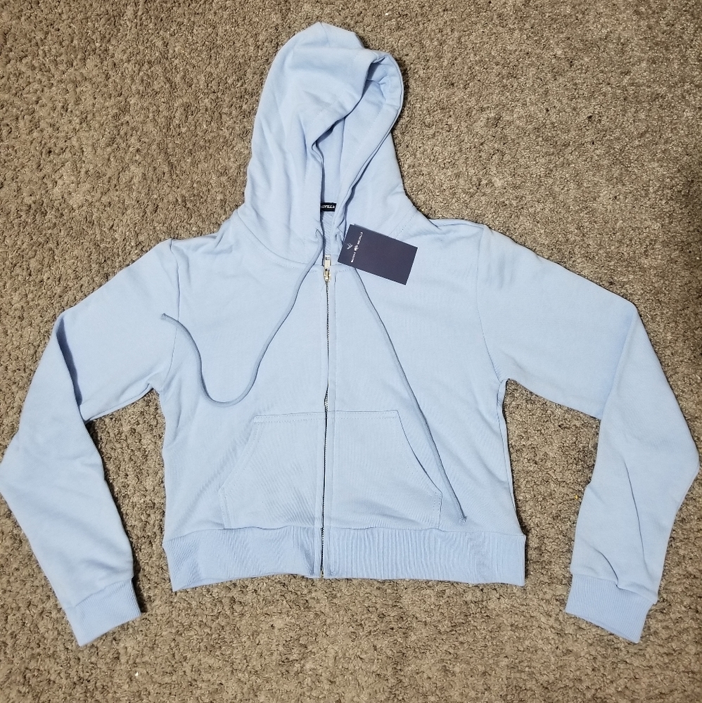 Brandy Melville periwinkle crystal hoodie